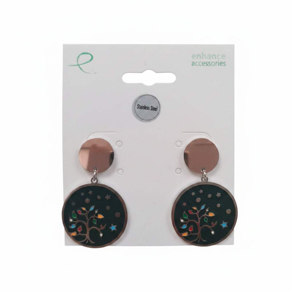 Grow earrings  in stainless sreel at Cerise