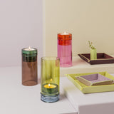 Featuring 3 beautiful colorways, this lantern is not only stunning but also versatile - simply flip it over to switch up the ambiance and create a different look