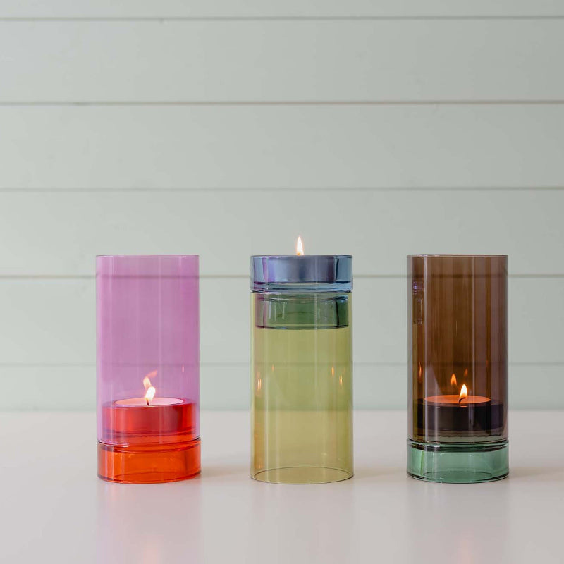 Featuring 3 beautiful colorways, this lantern is not only stunning but also versatile - simply flip it over to switch up the ambiance and create a different look