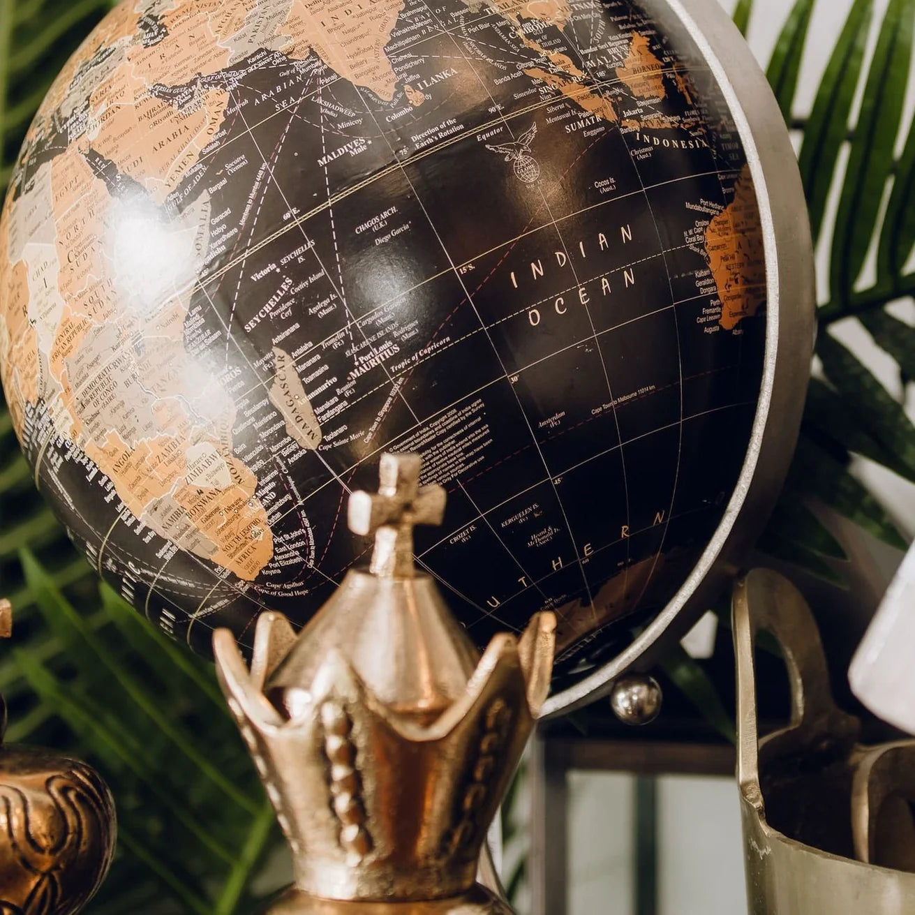 Globe o n tripod stand