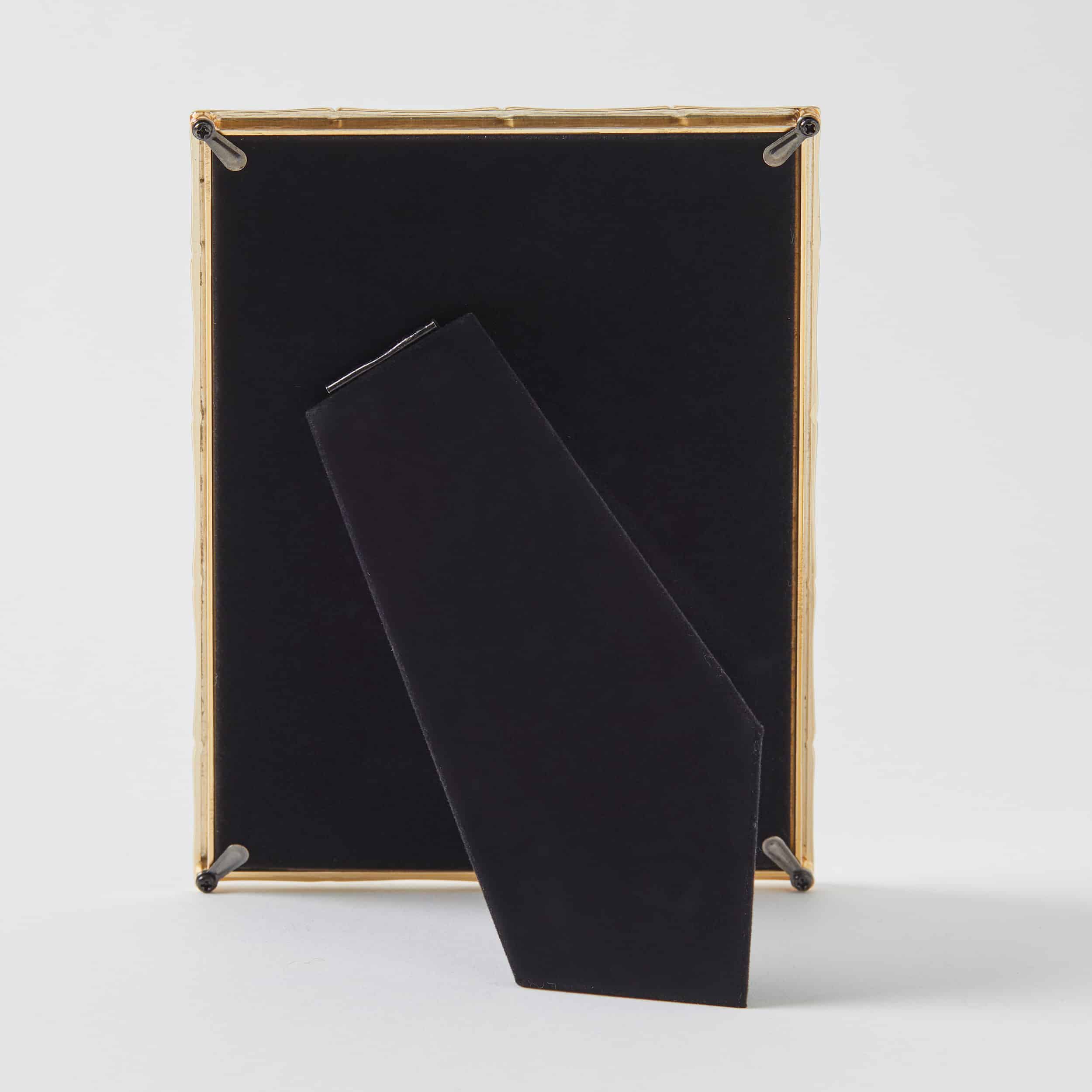 Gold Bambopo Style Photo fRame with black flock backing
