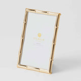 Gold Photo Frame with bamboo style edging 