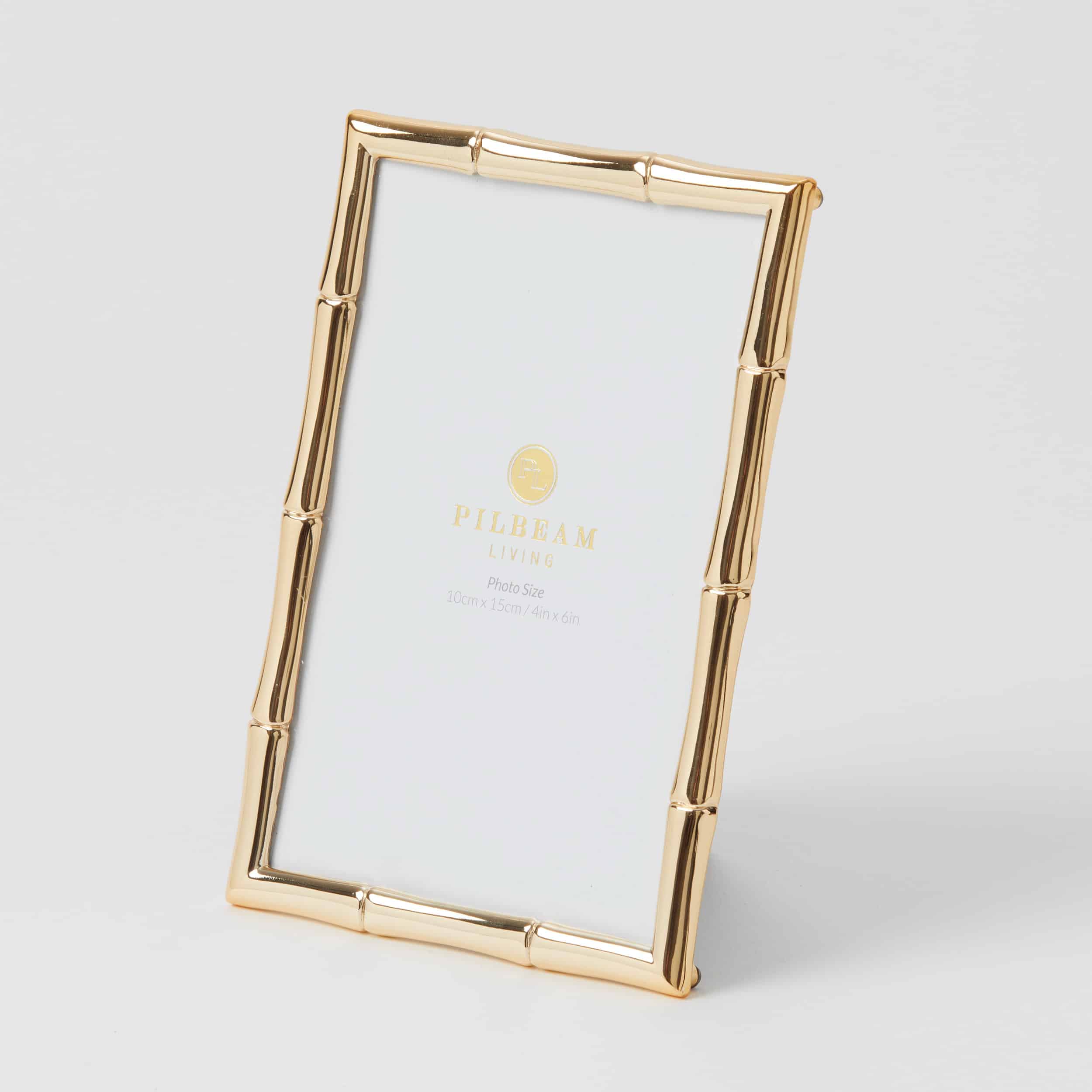 Gold Photo Frame with bamboo style edging 