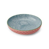 Decorative ceramic plate with floral pattern on a white background