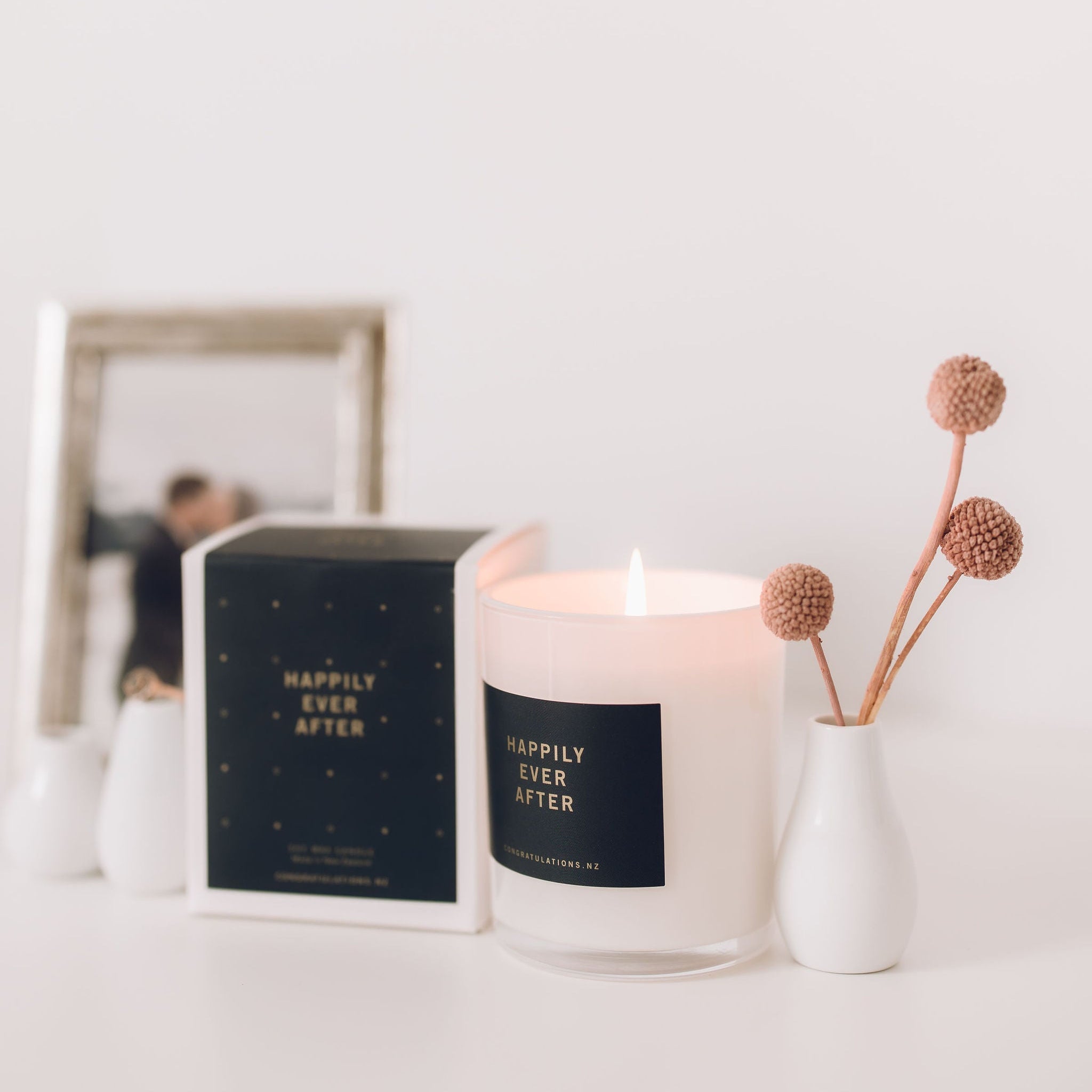 Happily Ever After Wedding or Engagement candle