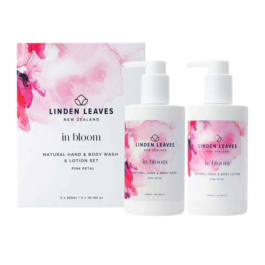 IN Bloom Wash and Lotion set in pink petal fragrance