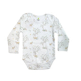 Imababy Long Sleeve Bodysuit in Woodland Deer Design at Cerise