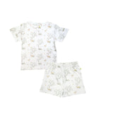 Imaaby Short Sleeve Pyjamas in Woodland Deer design at Cerise