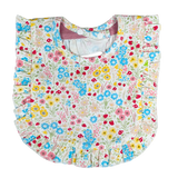 Imababy Reversible Bif with frill in Strawberry Meadows pattern at Cerise