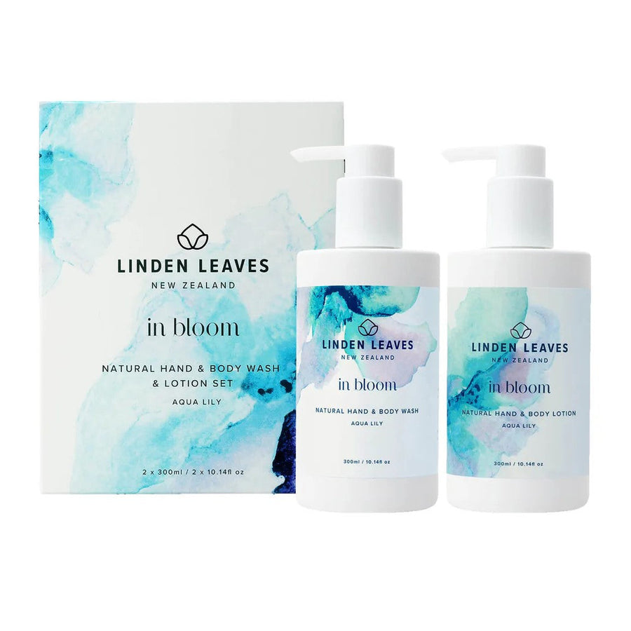 Linden Leaves In Bloom wash and lotion set aqua lily fragrance