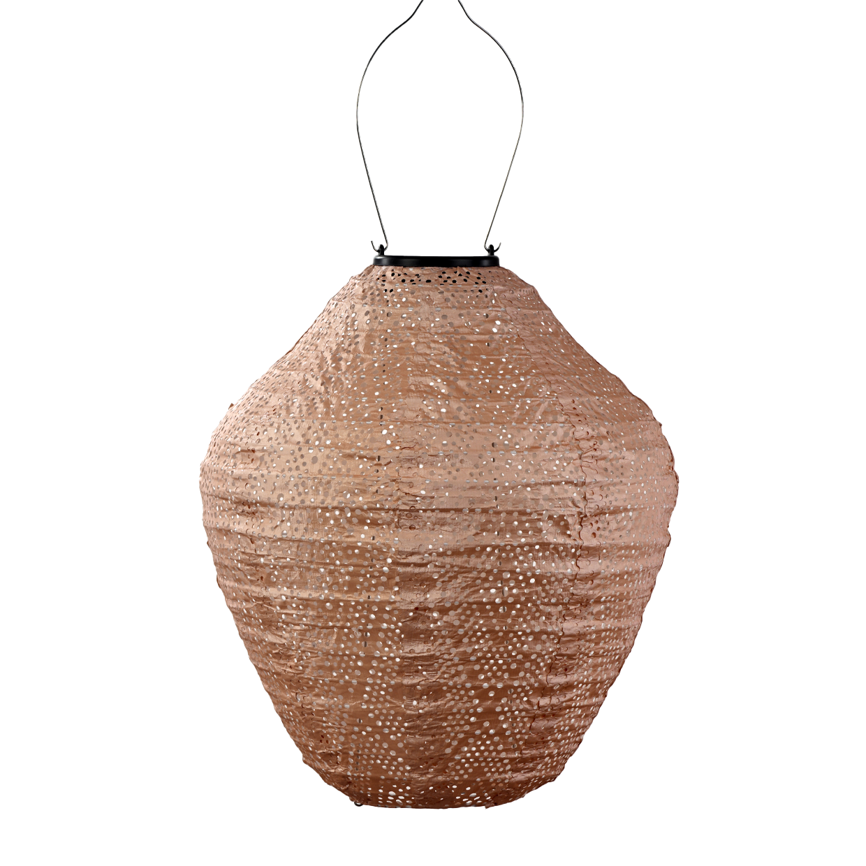 Lumiz solar jar lantern 30cm in Pink Ikat