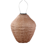 Lumiz solar jar lantern 30cm in Pink Ikat