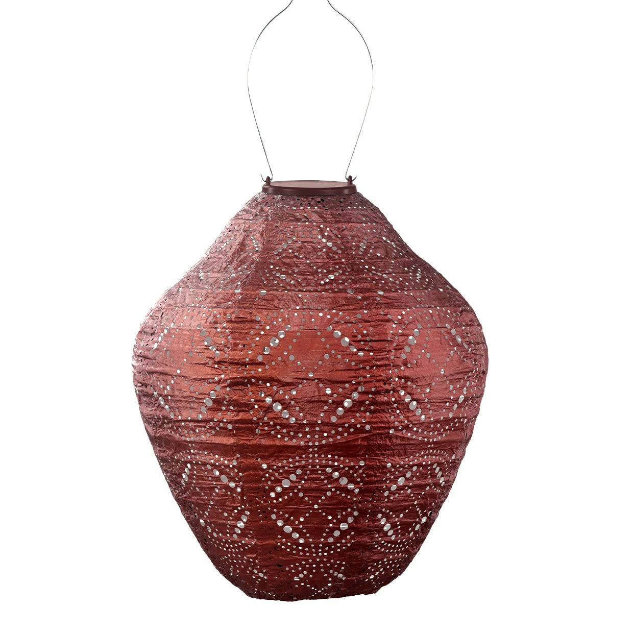 copper oloured lantern mandela jar design