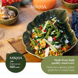 Jardin Green Glazed Leaf Shaped serving dish