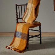 Kinloch Throw in spice colourway made from NZ wool.