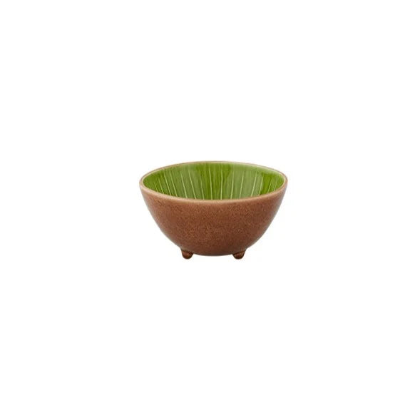 BOrdello Pinheiro Earthernware green and bown kikiwfruit bowl