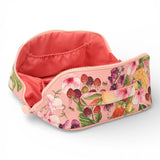 La La Land Bountiful Harvest cosmetic bag with interior dividers and zipper pocket for makeup and skincare at Cerise