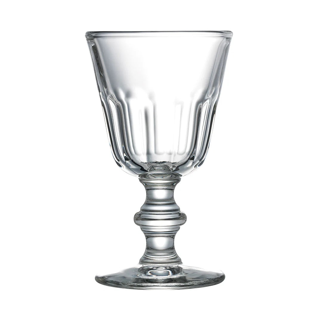 La Rochere Stemmed Water or Wine Glass in a flat ribbed parison cut at Cerise NZ