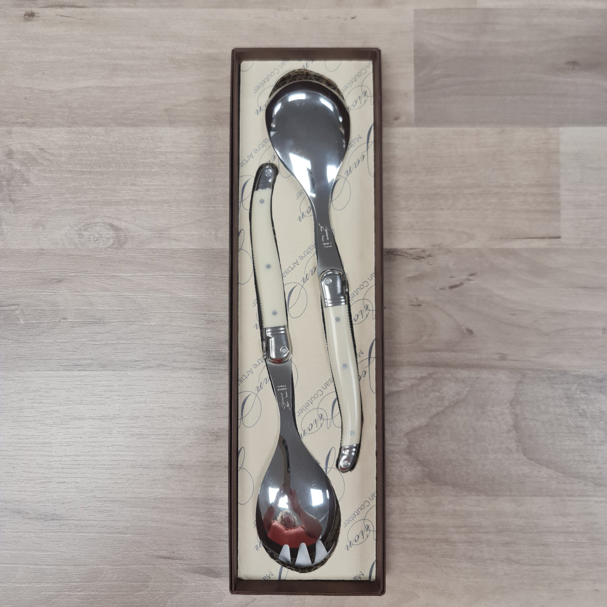 Laguiole Server Set includes two serving pieces with Ivory handles. Gift boxed at Cerise NZ