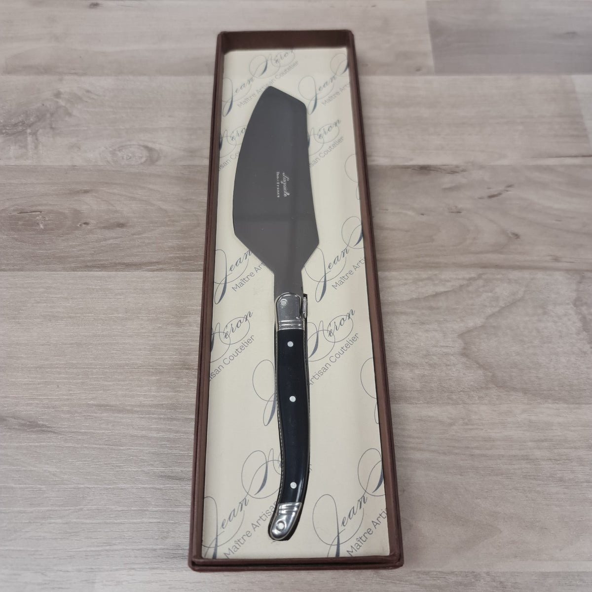 Laguiole Sliver with Black coloured Handle in gift box at Cerise NZ