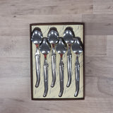 Set of Laguiole Stainless Steel Desert  Spoons with Bee motif at Cerise NZ