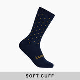 Lamington Merino Soft Cuff Man Socks in Navy Blue at Cerise.