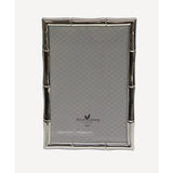 Lina faux bamboo style photo frame silver plated to fit a 6 x 4 photo