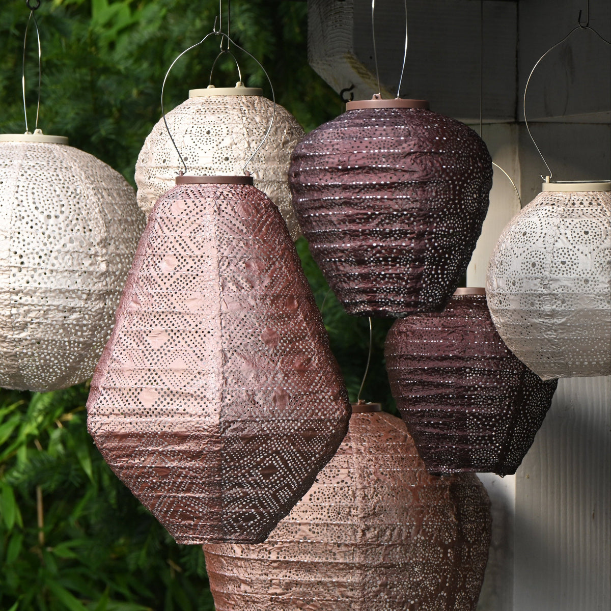 Lumiz solar Lanterns AW26 new collection  featuring new seasons colours Plum, Soft Blush and Mocha at Cerise NZ