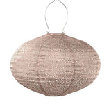 Lumiz Lantern 40cm Oval Shape in Soft Blush Paisley Colour at Cerise. 