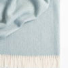 Magnus Duck Egg Throw with Fringe in New Zealand wool