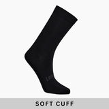 Black sock with 'Lamington' branding on a white background