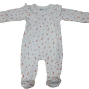 Baby onesie with floral pattern 