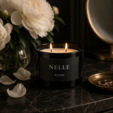 Nelle Bloom 460g natural soy wax candle with sweet pea and jasmine   fragrance from Cerise