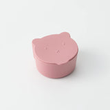 Over the dandelions Mini Bear Snack Box in Pink at Cerise.  Made from food grade silicone, BPA free, soft for little hands and easy to wash,