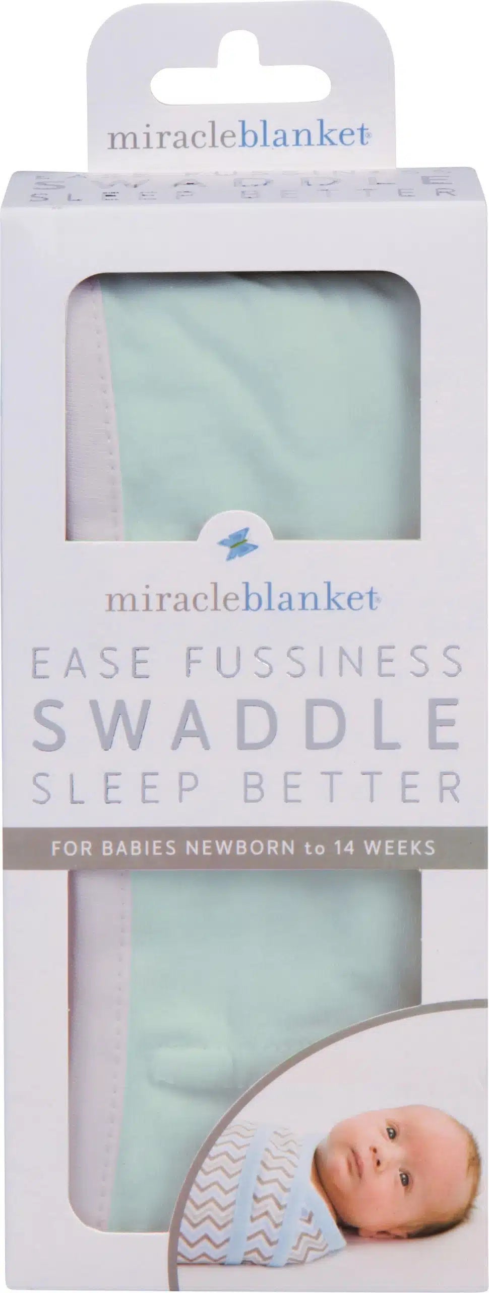  Blanket in Mint colour showing old packaging for baby swaddle with 25% discount.