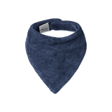 Indigo coloured terry baby dribble bib