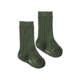 Pair of green socks on a transparent background