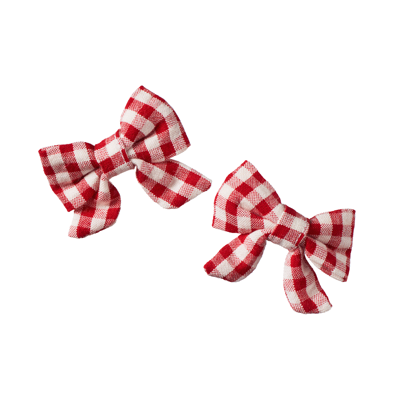 REd Check hair Clips