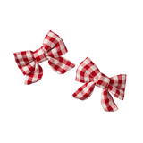 REd Check hair Clips