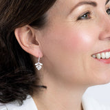 Silver NZ Hen & chicken Fern Earrings