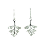 Silver Drop Earrings featuring the NZ Hen and chicken fern