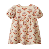 Nature Baby Albertine Dress in a soft muslin fleurette print at Cerise