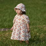 Nature Baby Albertine Dress in Fleurette Print at Cerise