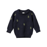Nature BAby Billy long sleeved Jumper in Bramblewood Navy 100% cotton knit at Cerise
