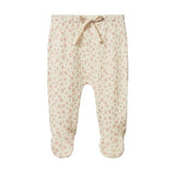 Nature Baby Cotton Pointelle Baby Romper in Dandelion print at Cerise. 