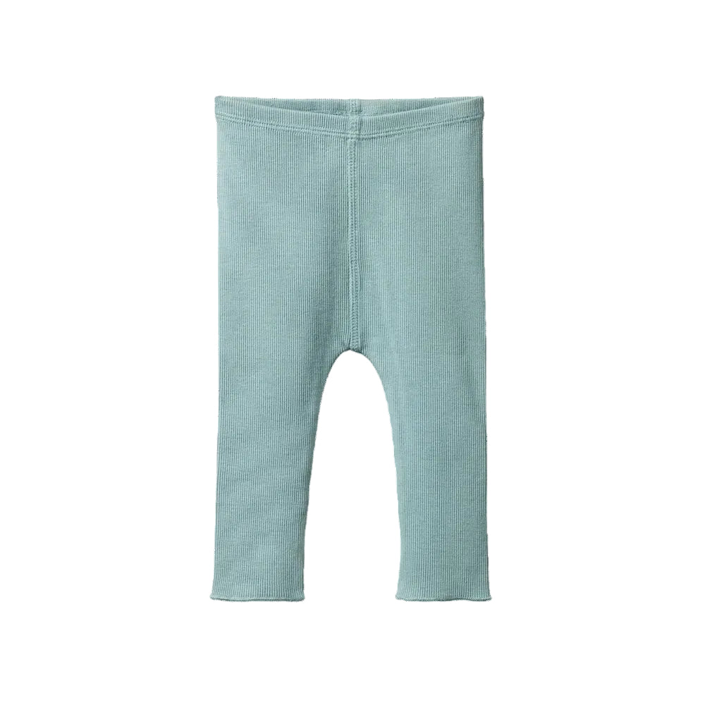 Nature Baby Honey pants in a soft cotton rib facric and a gorgeous powder blue colour at Cerise
