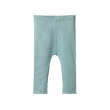 Nature Baby Honey pants in a soft cotton rib facric and a gorgeous powder blue colour at Cerise
