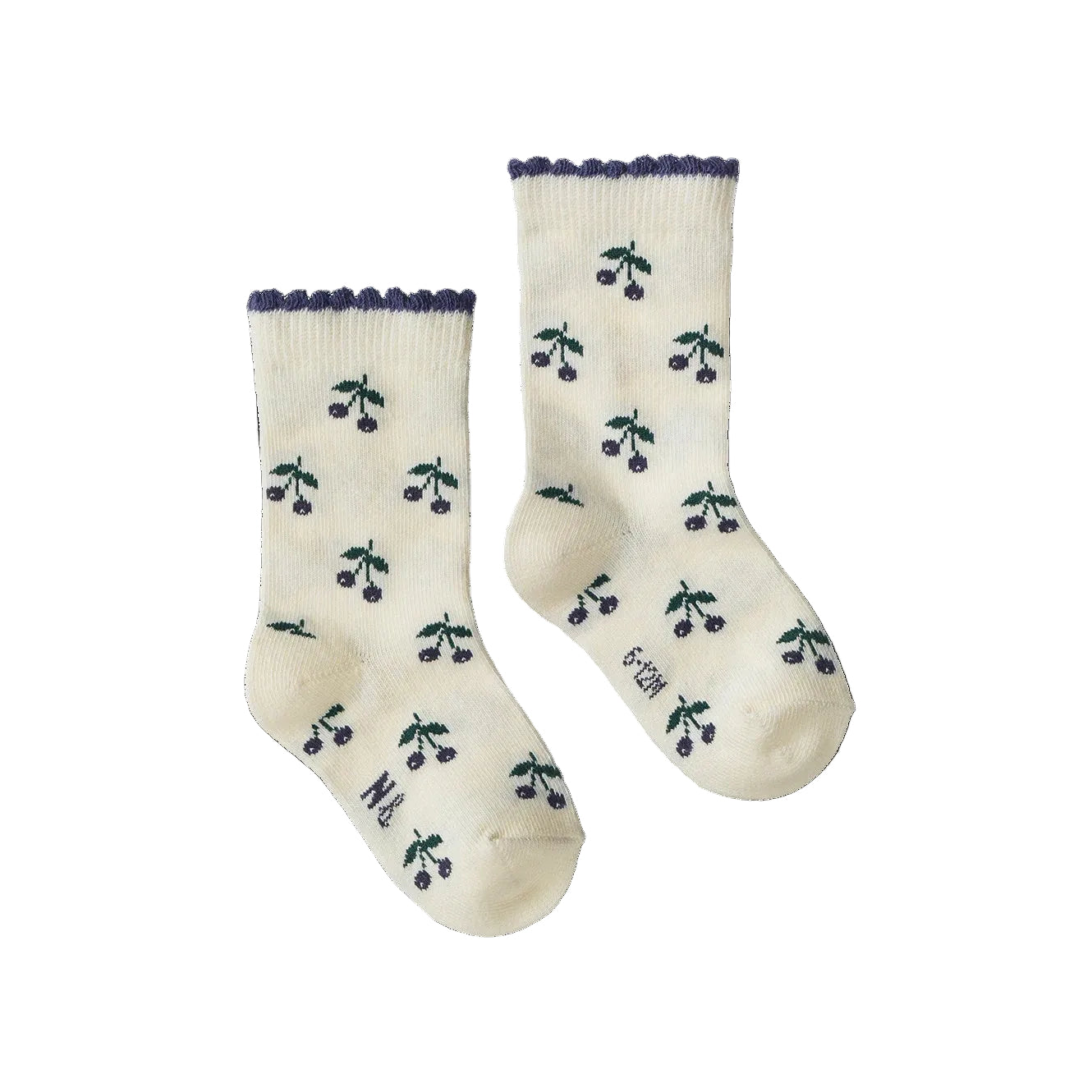 Nature Baby oranic cotton socks in Winter Berries print at Cerise