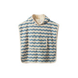 Nature Baby Hooded Poncho Towel in Blue Waves Print at Cerise.