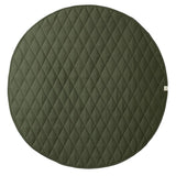 Nature Baby Playmat in Thyme at Cerise.  Finished in a quilted round desing and comes with a handy drawstring carry bag.